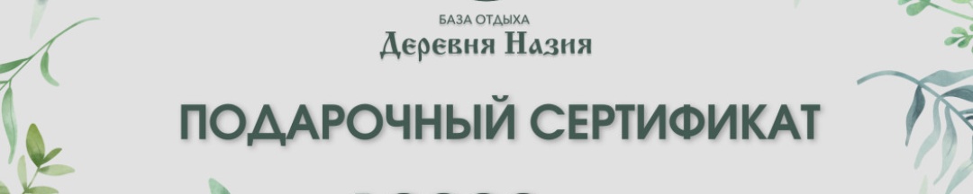 Подарочный сертификат на 10000 руб. в Деревня Назия