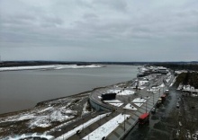 Номер комфорт с двуспальной кроватью и красивым видом на Амур в Kravchenko hotel