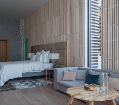 Двухместный полулюкс с балконом и с красивым видом из окна двуспальная кровать в Вилла Плёс