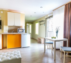Номер студия семейный с 1 двуспальной кроватью в Villa Victoria