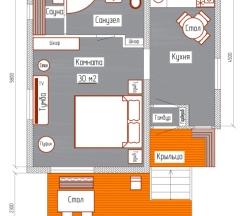 Дуплекс с электрокамином и сауной в Алино