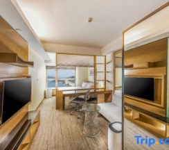 Двухместная номер студия с видом на океан двуспальная кровать в Royal View Hotel