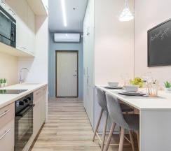 Апартаменты улучшенные с 1 двуспальной кроватью в Sky inn color