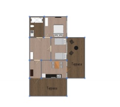 Таунхауз с 2 спальнями (Всего 3 таунхауза в одноэтажном корпусе из 4 номеров)) в Искатель