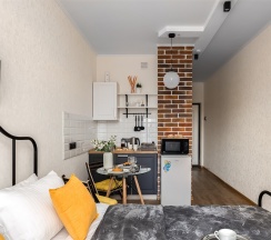 Orange - 2х местные апартаменты-студия у Ботанического сада (2 этаж) в Smart Lofts Moscow