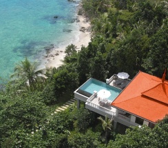 Двухместный полулюкс с бассейном with ocean view двуспальная кровать в Trisara Villas & Residences Phuket