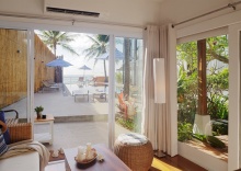 Двухместный коттедж Beachfront двуспальная кровать в Malibu Koh Samui Resort & Beach Club