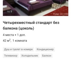 Четырехместный стандарт без балкона (цок) в Династия