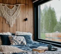Альпика - дача с дровяным камином и бочкой фурако в Domingo Dacha
