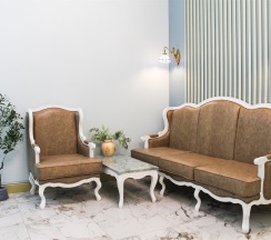 Двухуровневый номер в стиле греческой Спарты без окна в Греческий Олимп