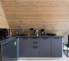 №6 A-Frame 50m2 с купелью (оснащение дома, стоимость купели и бани см. Подробнее) в Les holidays