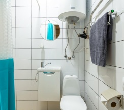 1-комнатные апартаменты эконом с 1 двуспальной кроватью (без окна) в Prim Rooms Apt Apartments (Прим Румс Апт Апартментс)