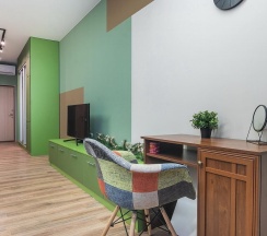 Апартаменты улучшенные с 1 двуспальной кроватью в Sky inn color