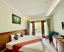 Двухместный номер Deluxe с видом на сад двуспальная кровать в Four Oceans Resort Muine