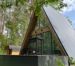 Дом A-frame с квадро-баней в 4 сезона