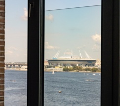 Премиальный Апартамент с 2 спальнями и панорамным видом на Неву в Docklands