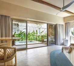 Двухместный номер Shizen Plunge Pool с видом на сад двуспальная кровать в Hotel Shibari Tulum - Restaurant & Cenote Club