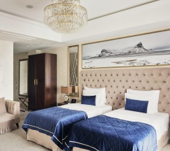Номер делюкс с видом на город с 2 односпальными кроватями в Wawelberg Hotel St.Petersburg