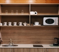 Номер студия с 1 двуспальной кроватью с кухней в Таёжник