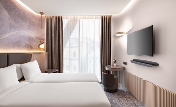 Улучшенный номер с видом на Арбат с двумя раздельными кроватями в Cosmos Selection Moscow Arbat