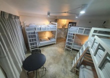 Кровать в общем номере двуспальная кровать в Home16 Hostel 16