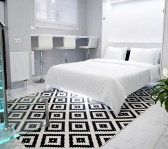 1-комнатные апартаменты с 1 двуспальной кроватью, 28.8 м², цокольный этаж в Апартаменты на Ветеранов
