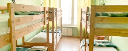 Кровать в 6-местном общем номере в Smart Hotel KDO Екатеринбург