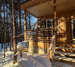 Просторная дача  с 2мя раздельными спальнями с панорамными окнами и японским банным чаном "фурако" в Дача на горе-море