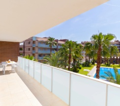 Апартаменты с 2 комнатами с балконом и с видом на бассейн в Ibersol Spa Aqquaria Suites