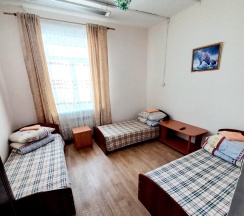 Кровать в 3-местном общем номере в Маргобай