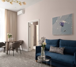 Люкс с 1 спальней и кухней-гостиной в Academia Васильевский