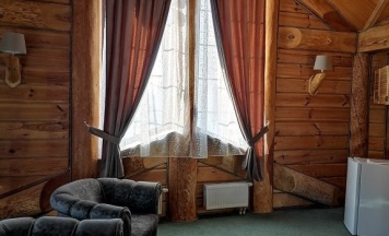 Двухместный люкс с красивым видом из окна двуспальная кровать в Теремъ