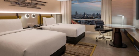 Двухместный номер Deluxe 2 отдельные кровати в DoubleTree by Hilton Bangkok Ploenchit