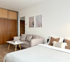 Однокомнатная квартира (Метро Ленинский проспект, 10 минут пешком) в Rauktis apartments