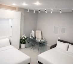 1-комнатные апартаменты с 1 двуспальной кроватью, 28.8 м², цокольный этаж в Апартаменты на Ветеранов