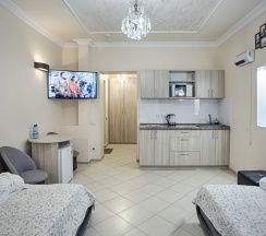 Двухместные апартаменты 4 c 1 комнатой с видом на парк 2 отдельные кровати в Exclusive Hotel&Apartments