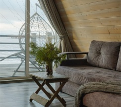 Шале Dream House на первой линии с гриль зоной, большой террасой и банным чаном в Dream House