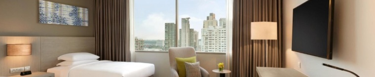 Двухместный номер с видом на город 2 отдельные кровати в Hyatt Place Bangkok Sukhumvit