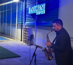 ПОЛУЛЮКС с патио и видом на море в Santorini Family Club
