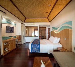 Коттедж Deluxe с балконом и рядом с пляжем в Tup Kaek Sunset Beach Resort