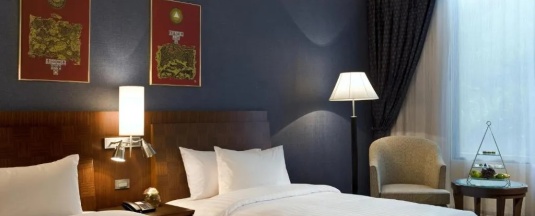 Двухместный номер с видом на бассейн 2 отдельные кровати в Отель Hyatt Regency Bangkok Suvarnabhumi Airport