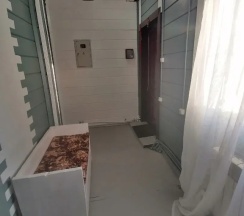 Двухместный коттедж с 4 комнатами с балконом двуспальная кровать в Уютный дом на Родине Деда Мороза