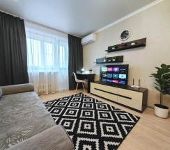 4-местные 1-комнатные апартаменты люкс с 1 двуспальной кроватью в Sutki Life (Сутки Лайф) на Космонавтов