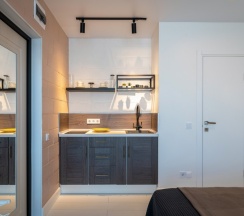 Panorama sea view Studio (Панорамный вид на море, до 3 гостей), Станюковича 48/5 в Vvo apartments group