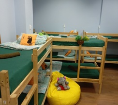 Кровать в общем 12 местном номере в Garden 22/2