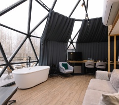 Дом-сфера Премиум с панорамной ванной в Резиденция Северное Сияние