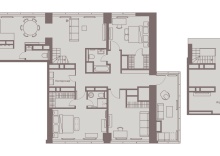 Двухуровневые апартаменты с 3 спальнями Премиум в Intermark Residence