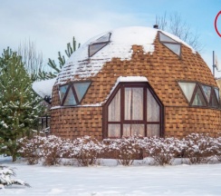 Купольный коттедж-сфера с одной спальней №9 в Караван