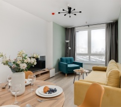 Cruise - премиум-апартаменты с отдельной спальней около м.Сокол (8 этаж, до 5 гостей) в Smart Lofts Moscow