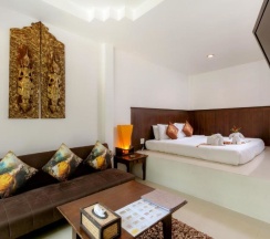 Двухместное бунгало Deluxe с видом на сад двуспальная кровать в Club Bamboo Boutique Patong Beach Resort